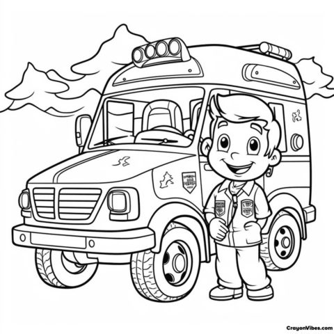 Ambulance Coloring Pages Free Printables for Kids and Adults
