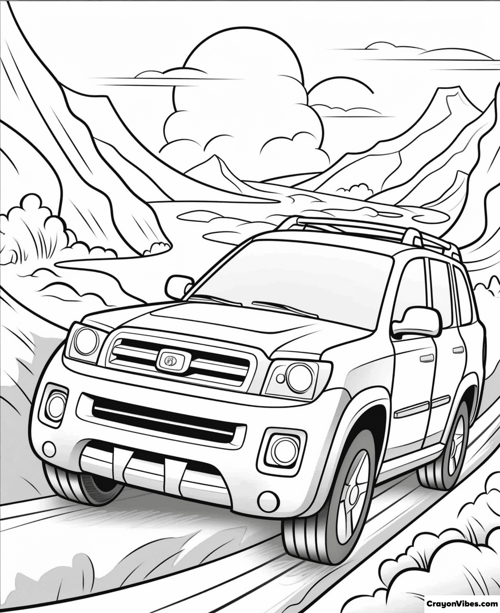 Jeep Coloring Pages Free Printables for Kids & Adults