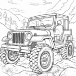pages de coloriage sur la jeep à imprimer gratuitement pour les enfants et les adultes