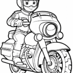 Gratis utskrivbara målarbilder för motorcykel