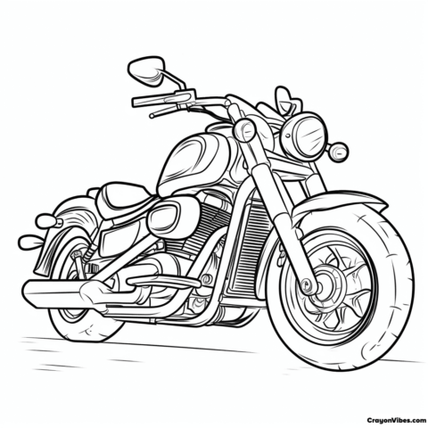 Motorcycle Coloring Pages Free Printables for Kids and Adults