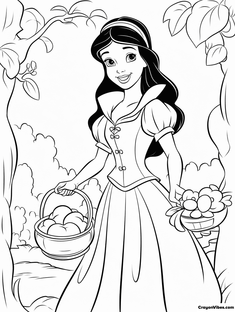 Snow White Coloring Pages Free Printables for Kids and Adults