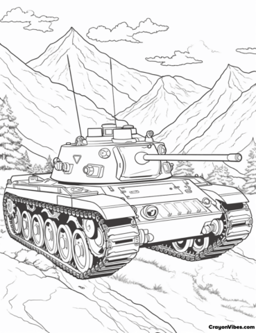 Tank Coloring Pages Free Printables for Kids & Adults