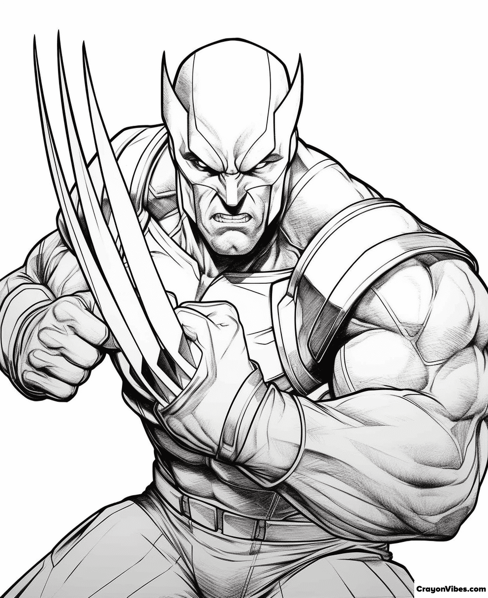 Wolverine Coloring Pages Free Printables for Kids and Adults