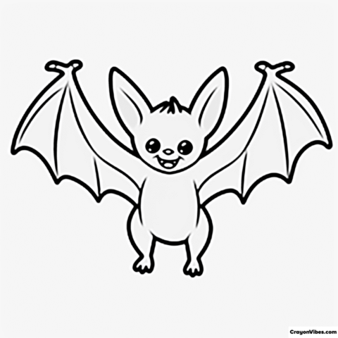 bats coloring pages for kids
