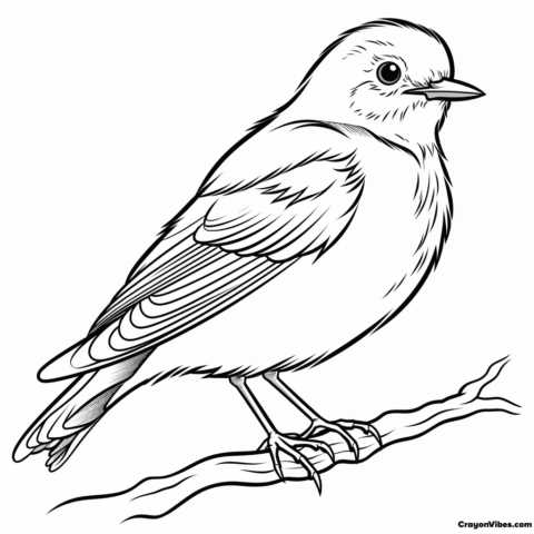 Bluebird Coloring Pages Free Printable Sheets for Kids & Adults