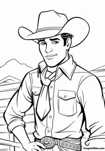 cowboy coloring pages for adults