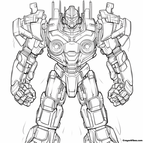 Optimus Prime Coloring Pages Free Printable