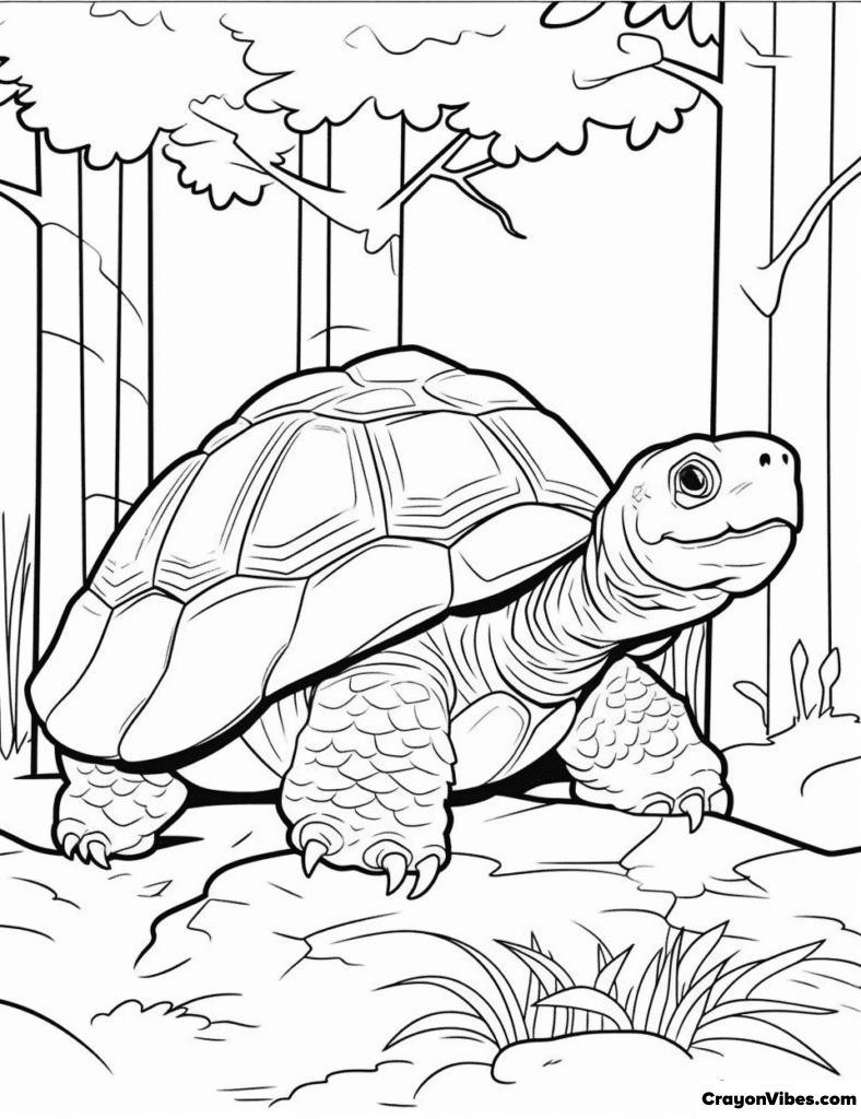skildpadde tegninger til farvelægning