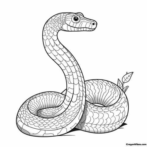viper snake coloring pages