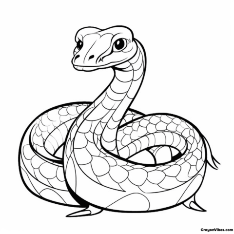 water snake coloring pages
