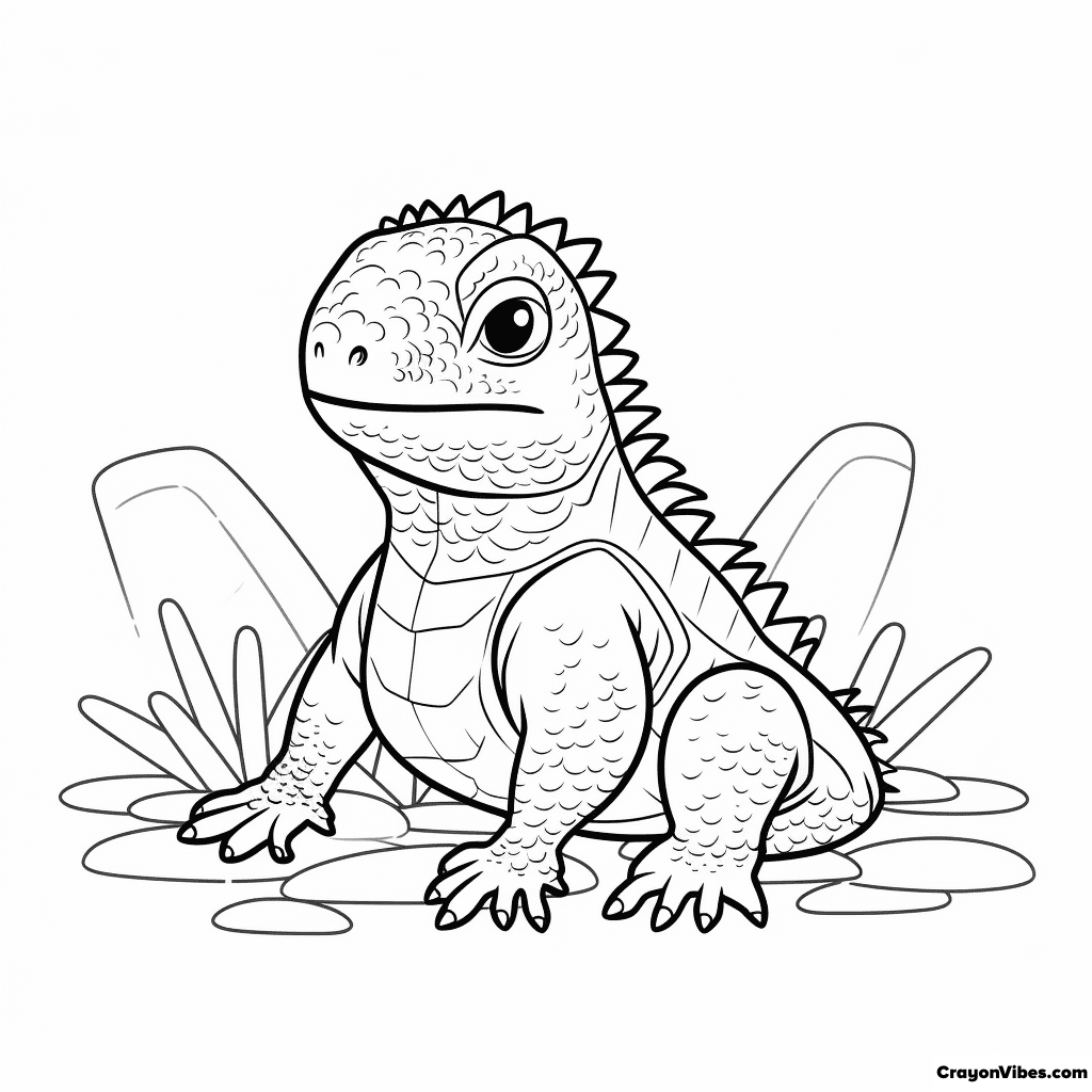 Lizard Coloring Pages Free Printable for Adults & kids
