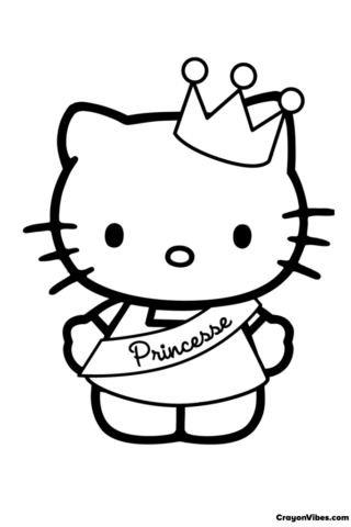 hello kitty coloring pages printable PDF