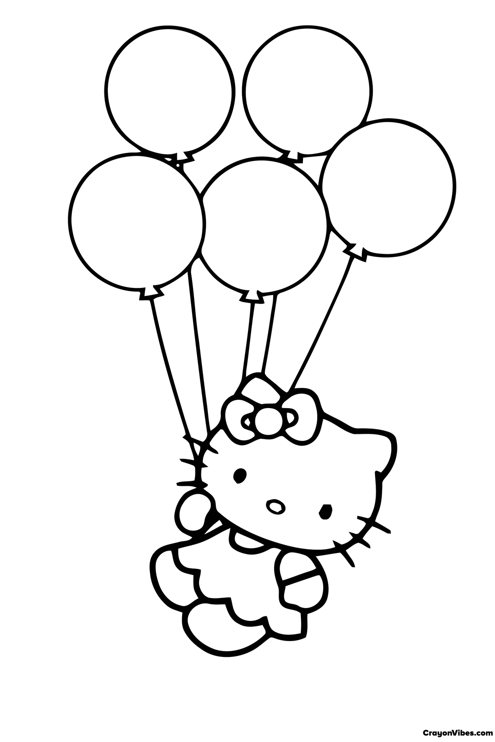 Hello Kitty Coloring Pages Free Printable for Kids