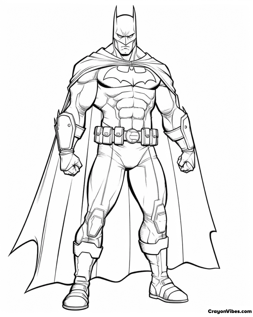 Batman Coloring Pages Free Printable for Kids & Adults