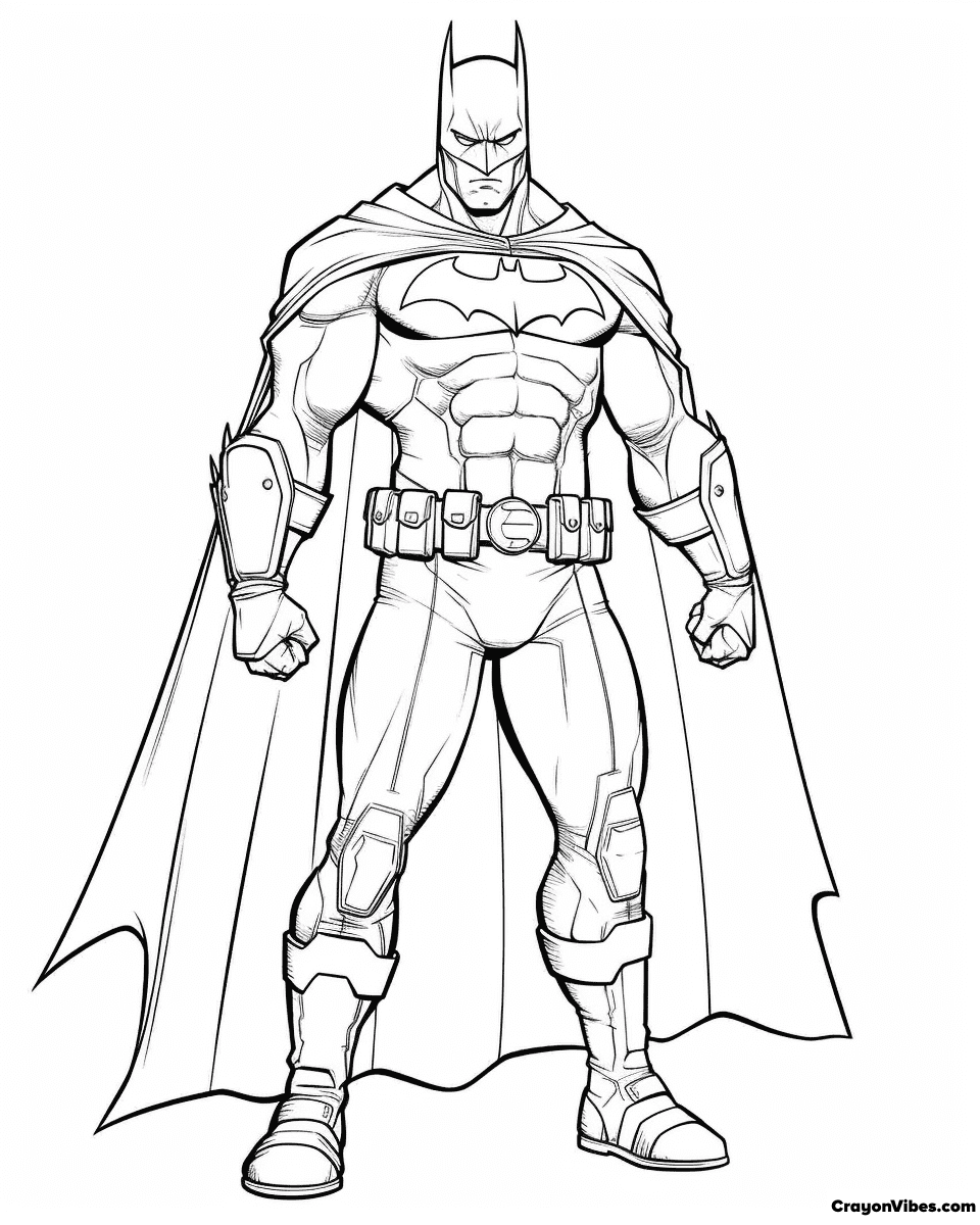 Batman Coloring Pages Free Printable for Kids & Adults
