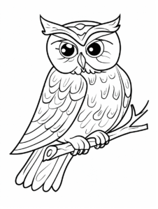 Owl Coloring Pages Free Printable for Kids & Adults